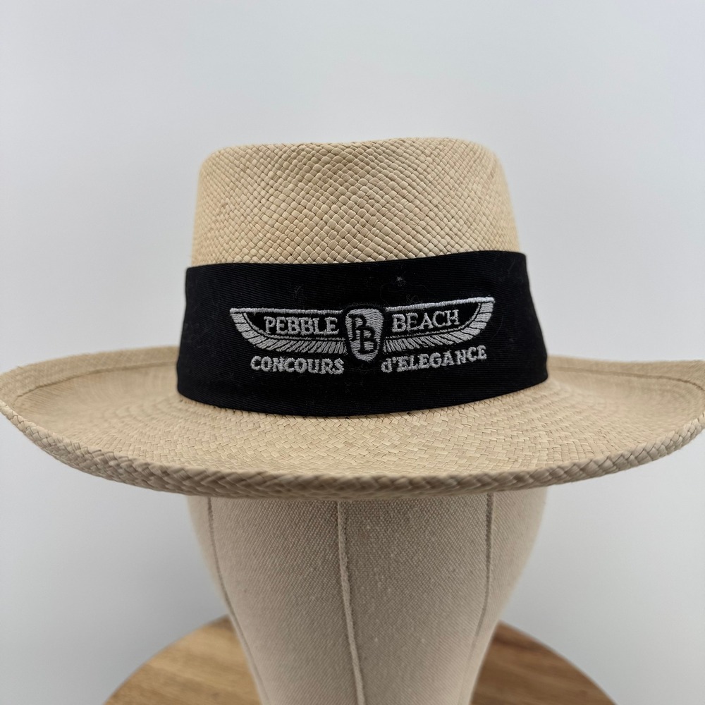 Pebble Beach Concours d'Elegance Band Size Small Scala Panama‎ Straw Hat